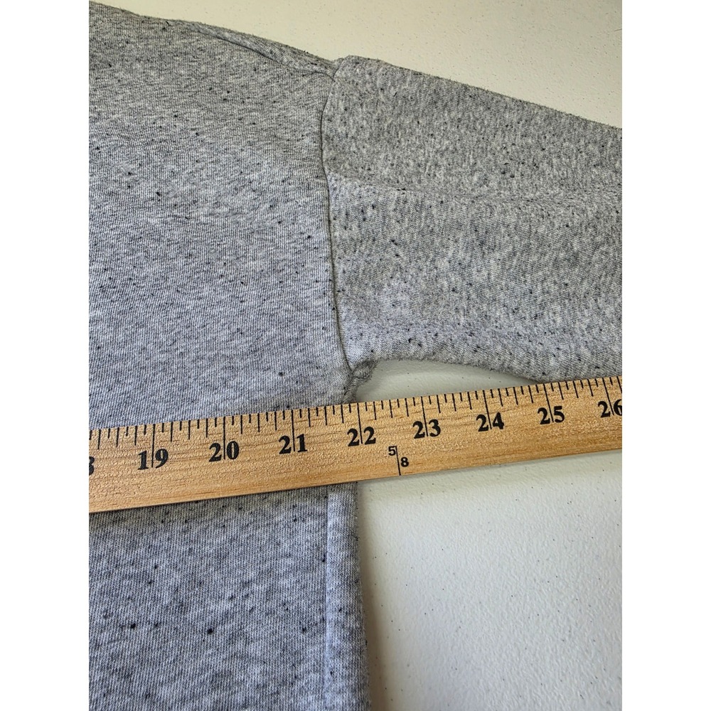 IZOD Womens Grey Marled Layered Plaid Hem Sweatshirt Side Tie Top Large - Picture 7 of 9